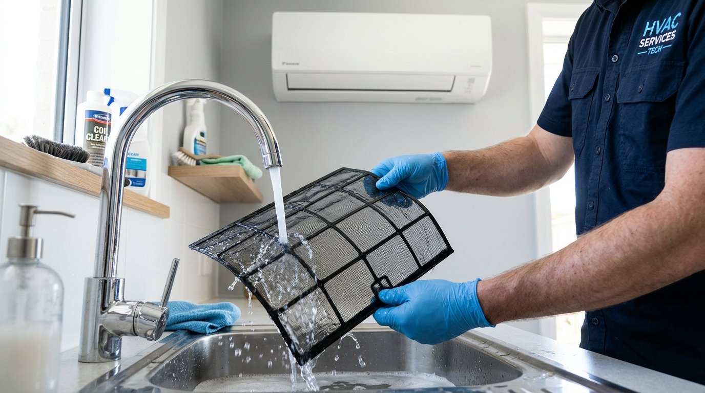Air Conditioner Filter Cleaning